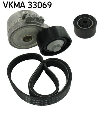 SKF VKMA 33069 Hosszbordásszíj+ görgő, szíjkészlet